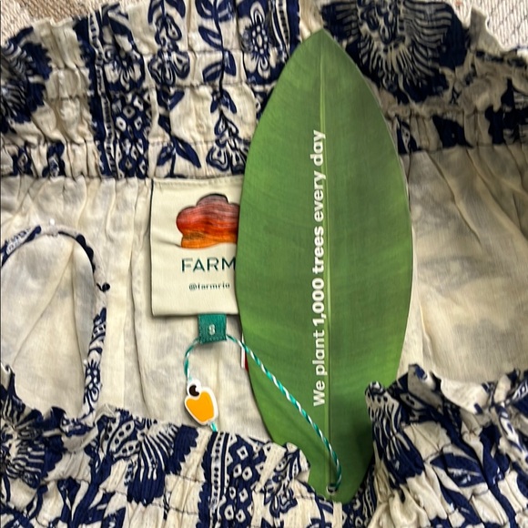 Farm Rio Blue Pineapple Garden Patterned Midi dress - Picture 3 of 16